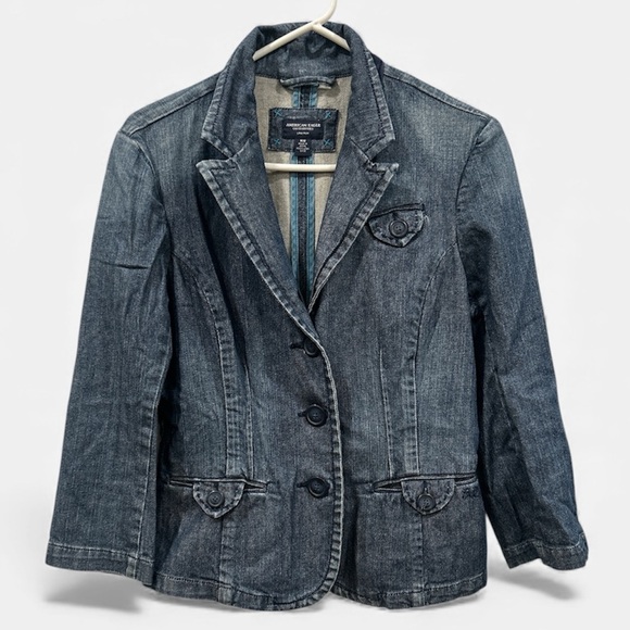 American Eagle Outfitters Jackets & Blazers - American Eagle Outfitters Dark Blue Jean Jacket